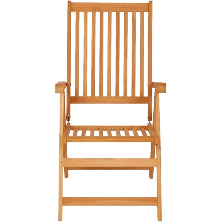 vidaXL Verstellbare Gartenstühle mit Auflagen 8 Stk. Massivholz Teak 3072546 – Bild 7