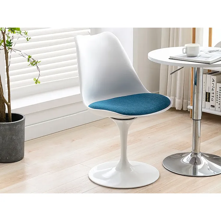 Vente-unique - XAFY Stuhl Plastik BlauWeiß - B 56,5 cm x H 82 cm x L 49 cm