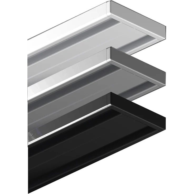Garduna Vorhangschiene Wendeschiene, Aluminium, 1 oder 2-läufig, Aluminium – Bild 1