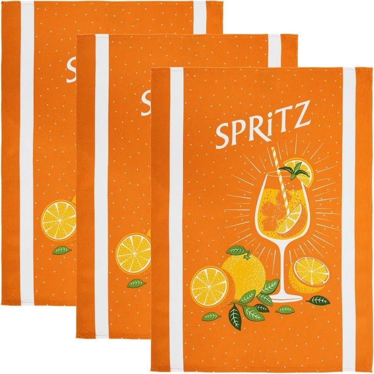 Erwin Müller Geschirrtuch Geschirrtuch 3er-Pack, Baumwolle Motiv – Bild 1