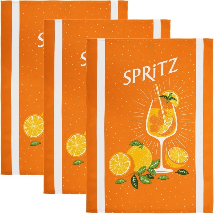 Erwin Müller Geschirrtuch Geschirrtuch 3er-Pack, Baumwolle Motiv