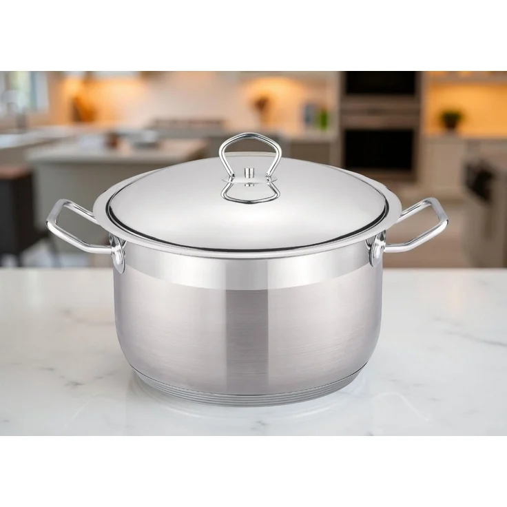 XXL Kochtopf Topf Ø36 Edelstahl mit Deckel 19L Induktion Cheffinger SS36-SH – Bild 3