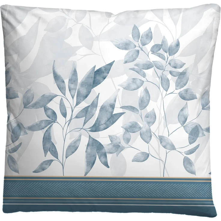 biberna Baumwoll-Satin Bettwäsche 0615170 FLORAL, ciel, 2x 135x200 cm + 2x 40x80 cm + 2x 80x80 cm – Bild 3