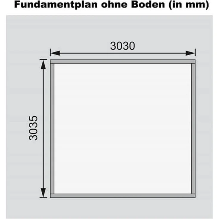Gartenhaus Northeim 3 - 309x309 cm, 38 mm Holz terragrau, Karibu – Bild 3