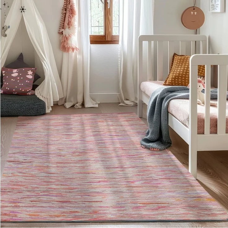 Wohnando Teppich MY-RUG Rajesh, Chindi-Teppich 110x60 cm, rechteckig, Höhe: 10 mm, aus recycelten Baumwollresten, Fleckerl, handgewebt, wendbar – Bild 2