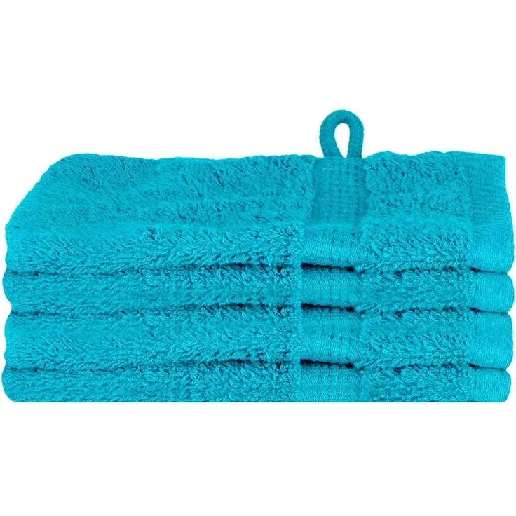 vidaXL Gästetuch SOLUND 4 pcs Türkis 15 x 21 cm 550 gsm 137441