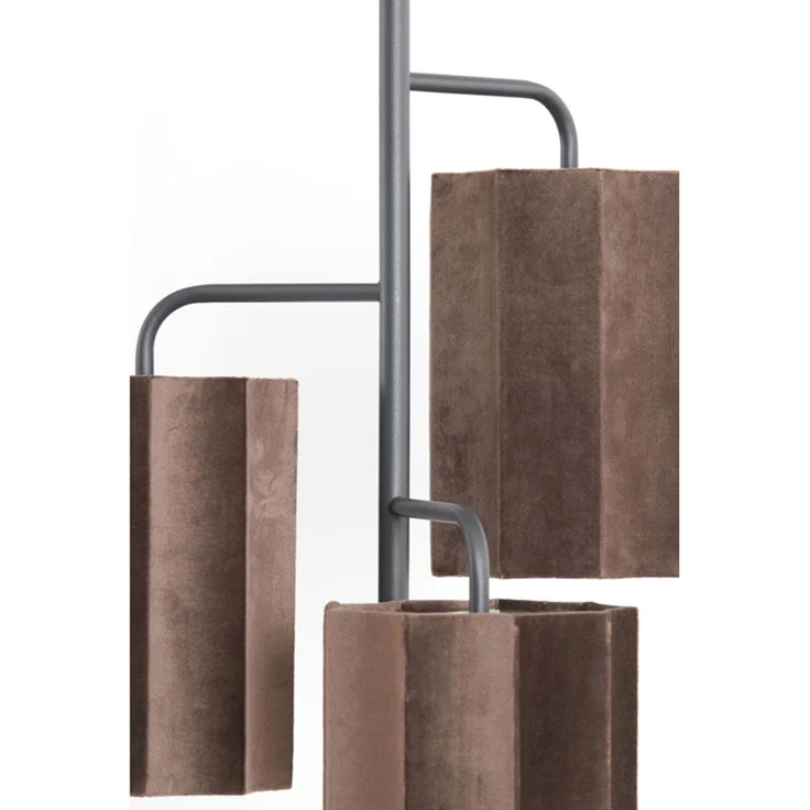 Deckenleuchte Hängeleuchte EDISA von Light & Living Ø48x25 cm Braun Samt – Bild 4