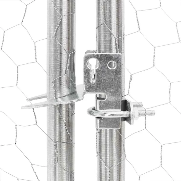 vidaXL Outdoor-Hundezwinger mit Tür 3 x 4 x 1 m Verzinkter Stahl 4105414 – Bild 7