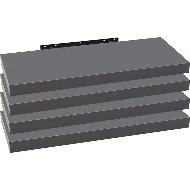 Woltu Wandregal, 4-tlg, Schweberegal für Deko Wandablagen aus MDF Holz