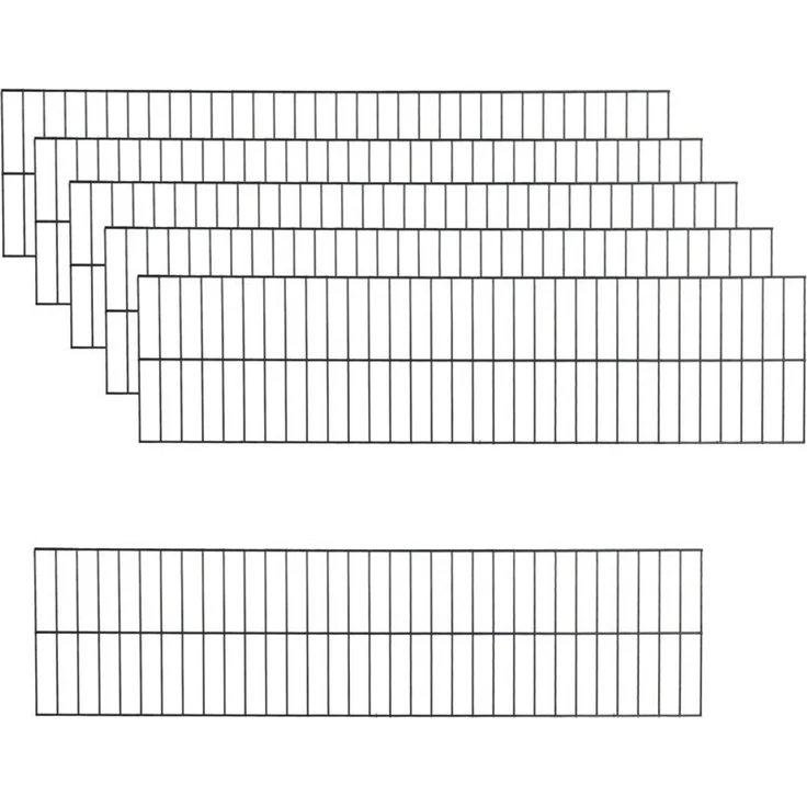 Gartenzaun Zaunelemente Doppelstabmattenzaun 6er Set RAL 7016 Zaun Gartenzaun