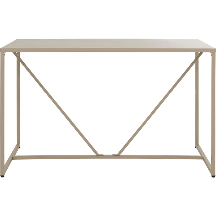 Schreibtisch HWC-R26, Konsolentisch Laptoptisch, Industrial Metall 75 x 120 x 60 cm ~ beige – Bild 8