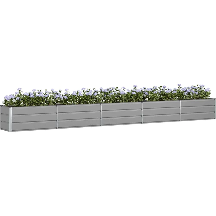Pflanzkübel, Blumentopf, Hochbeet Hellgrau 480 x 50 x 45 cm Verzinkter Stahl – Bild 3