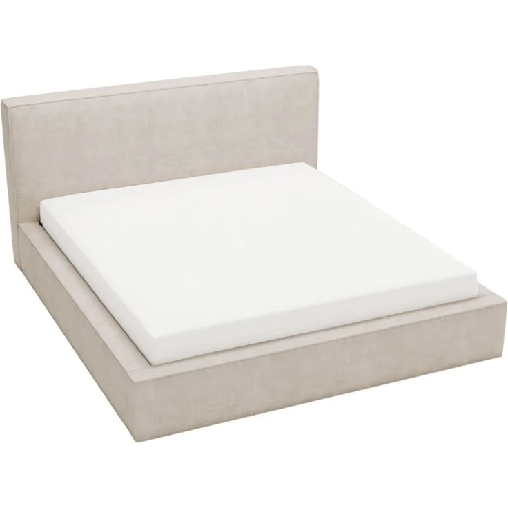 GRAINGOLD Monaco Doppelbett 160x200, Polsterbett mit Bettkasten und Kopfteil, Velour-Stoff, Beige – Bild 2