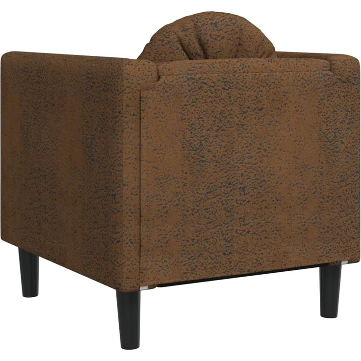 vidaXL Sessel mit Kissen Braun Kunstleder Wildleder-Optik 372631 – Bild 5