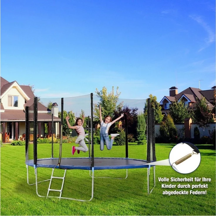 Arebos Trampolin-Randabdeckung Federschutz Ø 396 cm, Randschutz, PVC und PE, Reißfest, UV-resistente und wasserbeständige – Bild 3