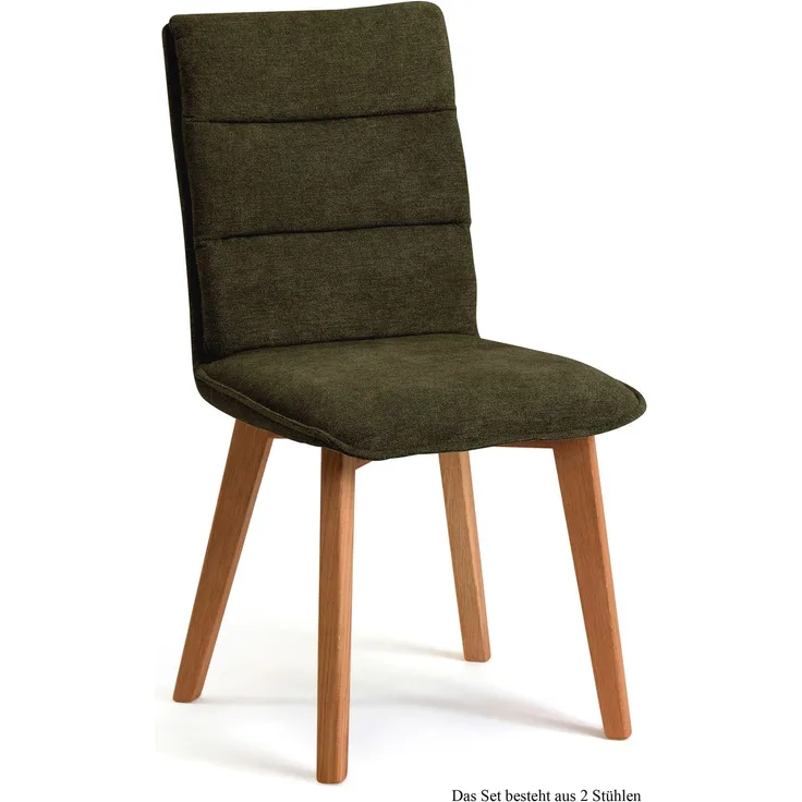 Esszimmerstuhl (2er-Set) Darija 47x92x60 Eiche geölt/Khaki