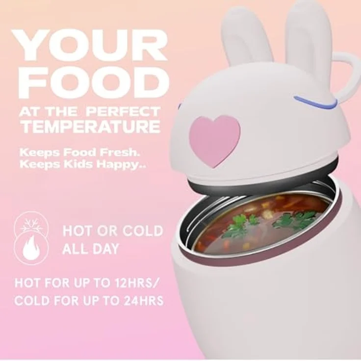 ASOBU Thermobehälter Asobu Bestie Thermobehälter 600 ml,Tier-Design isoliert auslaufsicher, 600 ml, isolierter Edelstahl, auslaufsicher, spülmaschinengeeignet – Bild 3
