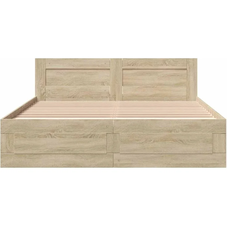 vidaXL Bettrahmen 2 stk. Sonoma 153 x 203 cm Holzwerkstoff 3402855 – Bild 6