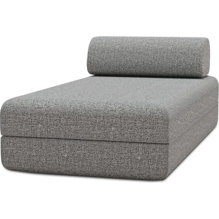 Cabrio-Chaiselongue aus grauem Tweed – Bild 1