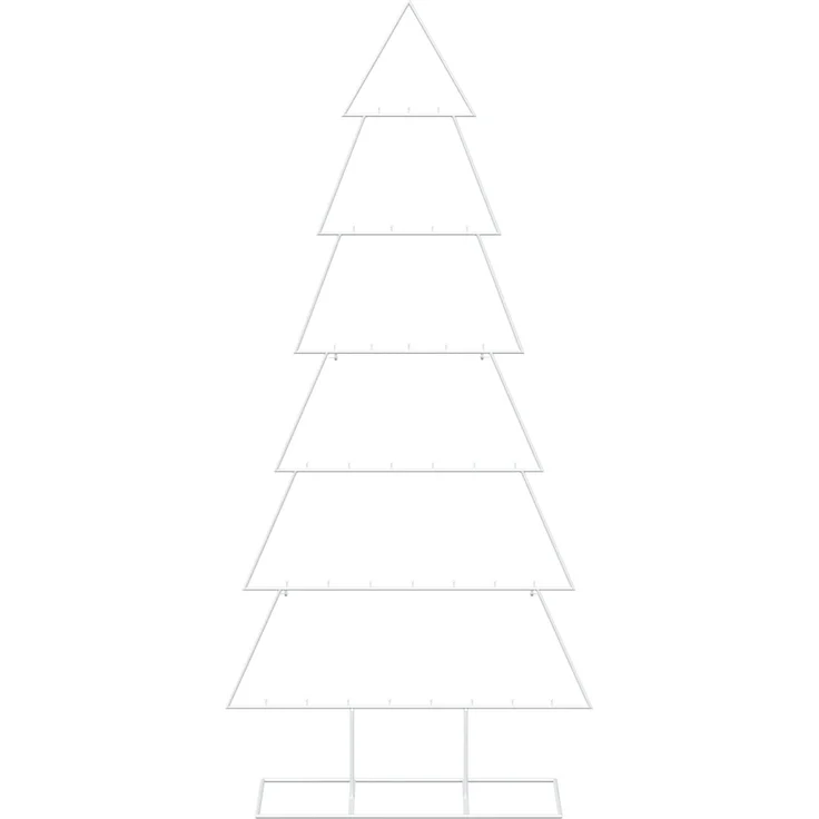 vidaXL Metall Weihnachtsbaum KUOPIO 180 cm Stahl Weiß 42053826 – Bild 4