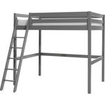 Vipack 'Pino' Hochbett 140x200 cm, grau, Kiefer massiv, inkl. Lattenrost