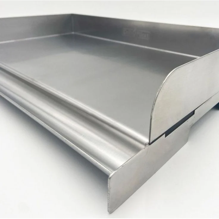 Grillfürst Grillplatte Grillfürst Edelstahl Plancha / Grillplatte / Teppanyaki Pfanne Größe M - 41 x 24,5 cm – Bild 4
