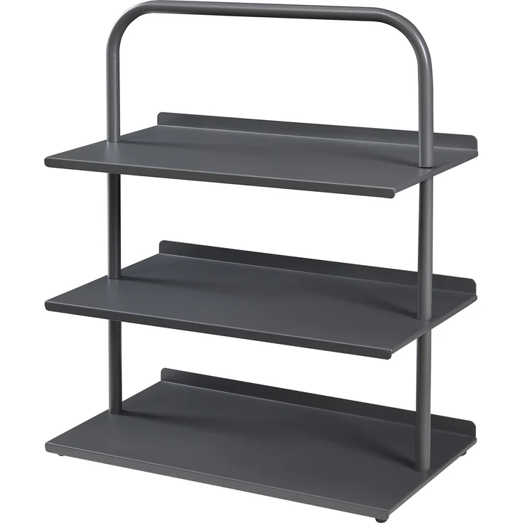 Schuhregal Poytya Stahl 73x60x32 cm Anthrazit [en. casa] – Bild 3