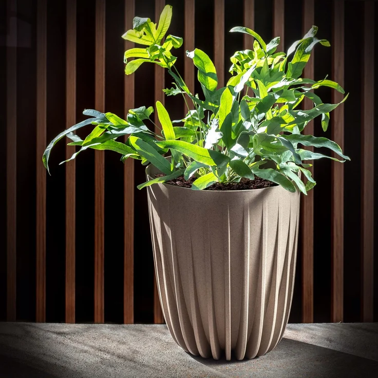 KADAX Blumentopf Eco Cover + brauner Einsatz 25x30 cm – Bild 5