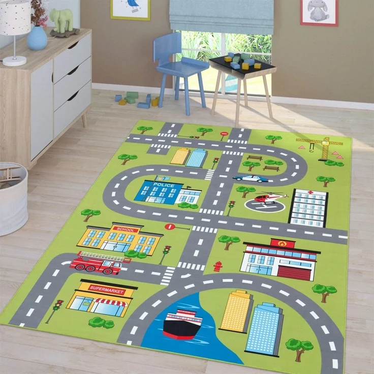 TT Home Teppich Kinderzimmer, Rechteckig, Höhe: 4 mm, Kinderzimmerteppich Teppich Junge Mädchen Kinderteppich Baby Rutschfes – Bild 4