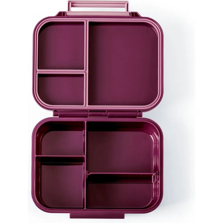 LEKKABOX Lunchbox Mini Kinder Bentobox, 3 Fächer - Brotdose Vesperdose Brotbüchse, Für feuchte Lebensmittel auslaufsicher, inkl. extra Trenner