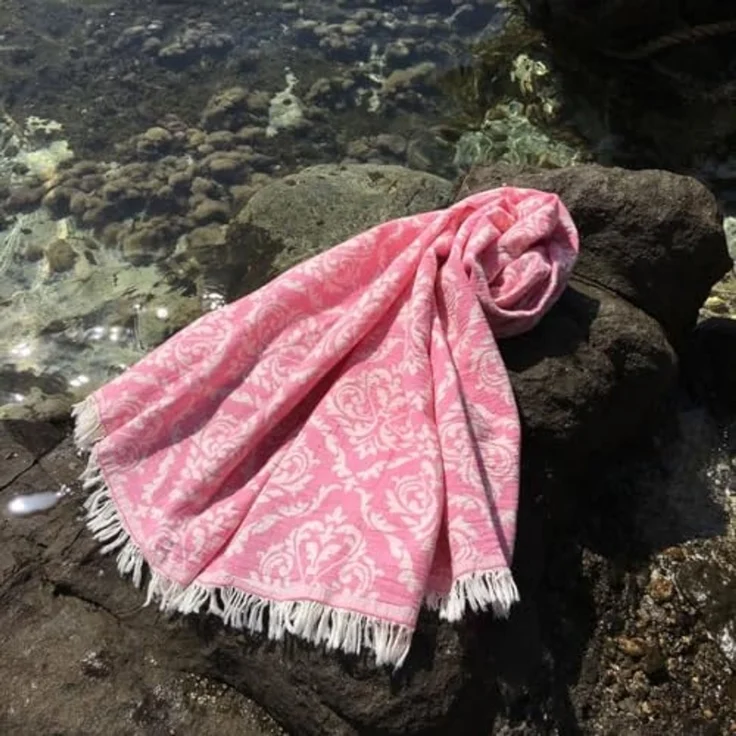 Mijolnir 'Barok - Pink' Fouta (Strandtuch), Rosa, 90 x 170 cm – Bild 4