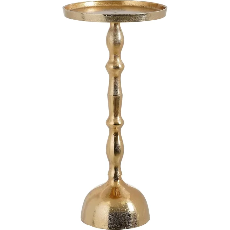 MICA Decorations Duco Beistelltisch – H54 x Ø25 cm – FSC 100% – recyceltes Aluminium – Gold