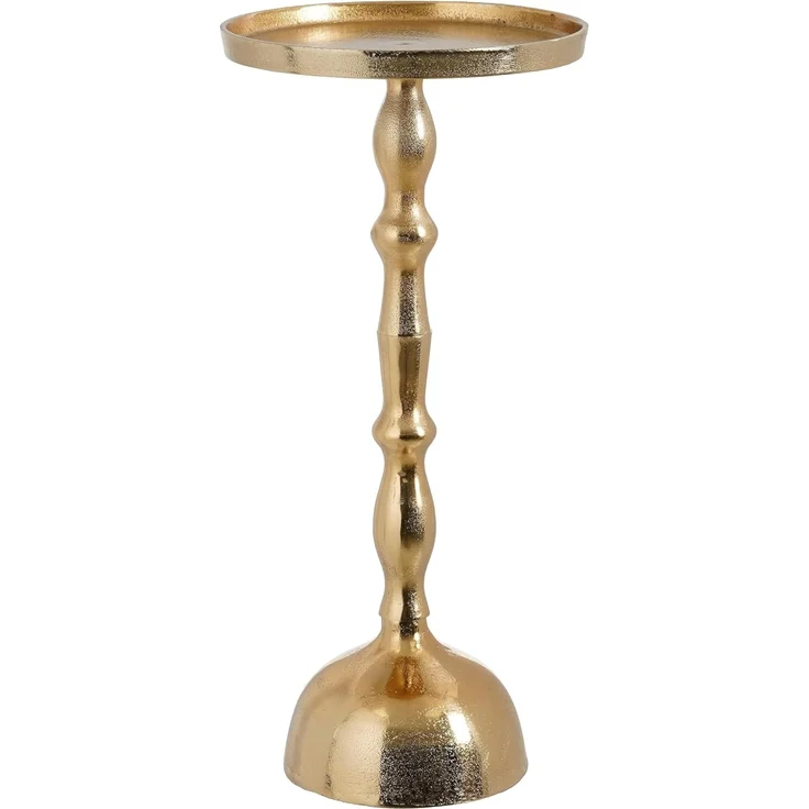 MICA Decorations Duco Beistelltisch – H54 x Ø25 cm – FSC 100% – recyceltes Aluminium – Gold – Bild 1