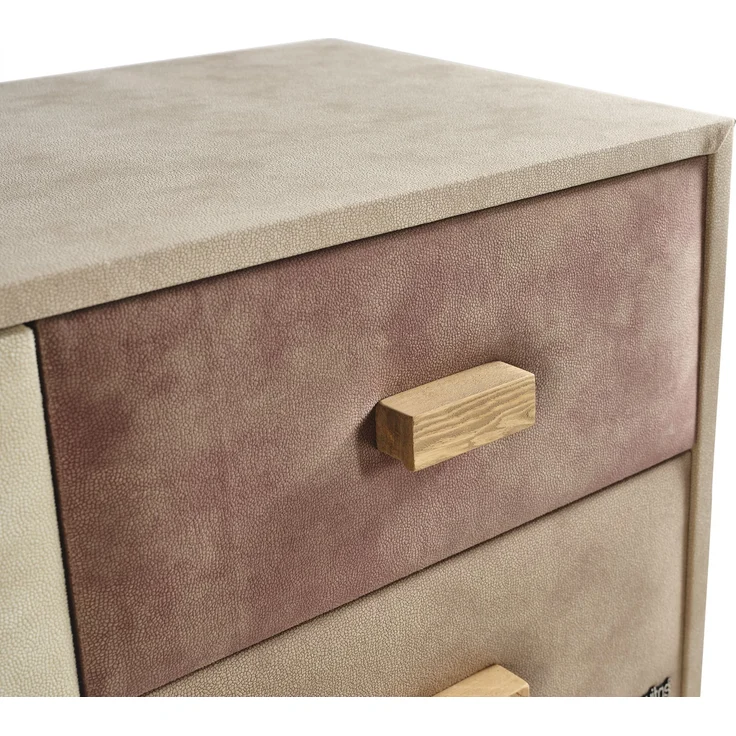Schlafzimmer-Set "Liliana" – Bett mit Bettkasten, Hocker, Kommode und Matratze-Braun – Bild 11