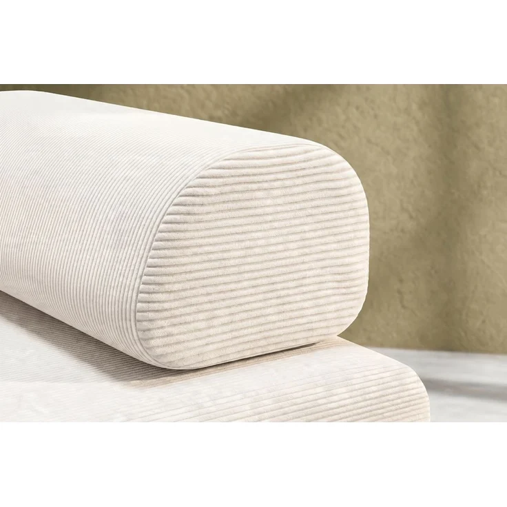 Weißes 2-Sitzer-Schlafsofa aus Cord – Bild 2