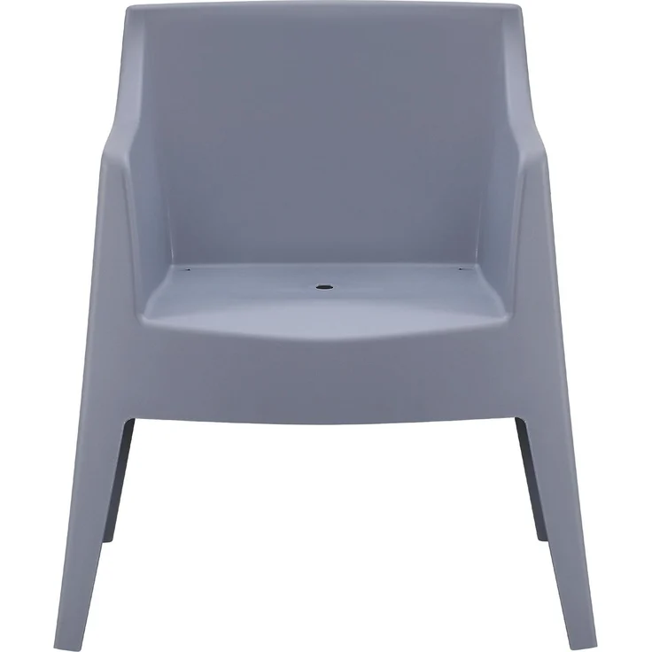 CLP 6er Set Gartenstühle Bartal stapelbar wetterfest UV-beständig bis 150 kg,grau – Bild 4