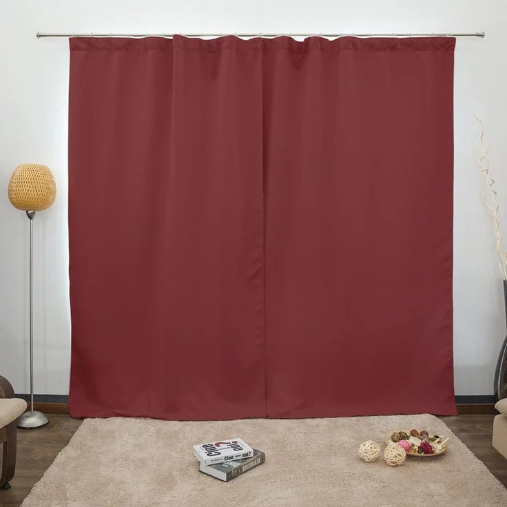Victoria M. Verdunkelungsvorhang AURORA Vorhang mit Kräuselband, 140 x 245 cm, bordeaux (1 St), Kräuselband, verdunkelnd, Polyester – Bild 3