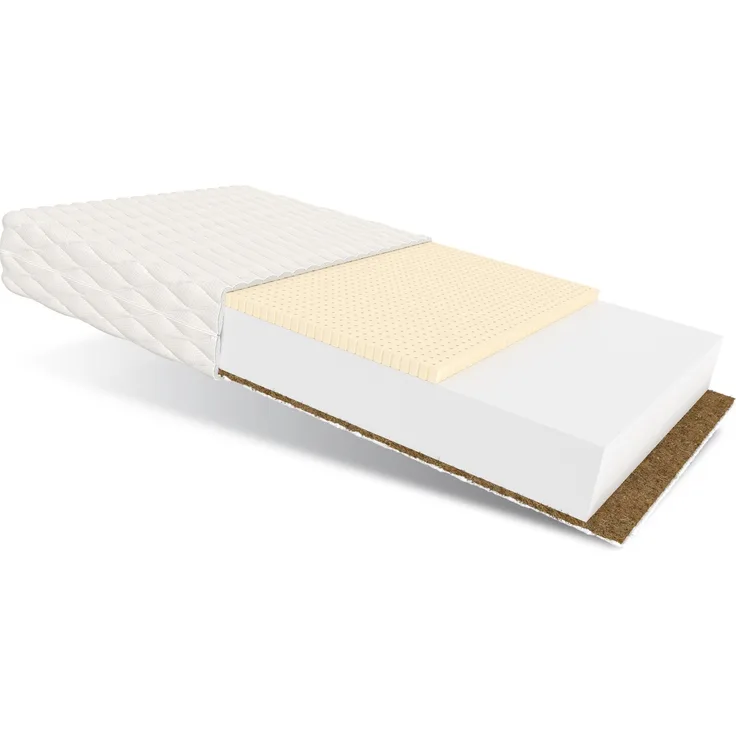 Matratze PIKOLO MAX 140x200 H2/H4 18 cm Kokos Latex Polyurethanschaum Klimafaser Kindermatratze JERSEY