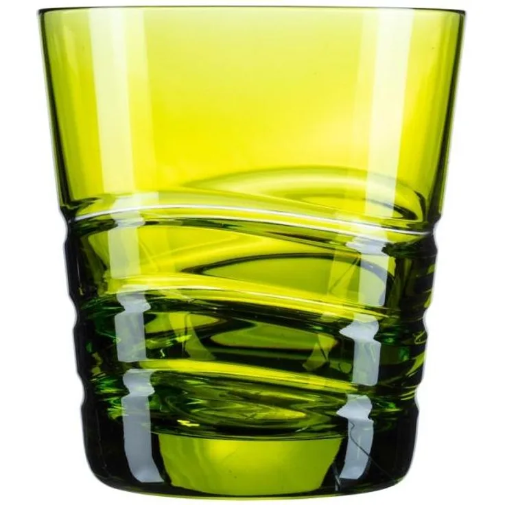 Becher Kristall Wave reseda grün (9,5 cm)