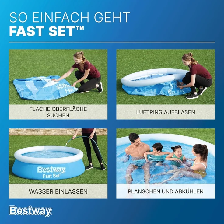 Bestway Swimmingpool-Set Fast Set 305x76 cm 57270 91641 – Bild 7