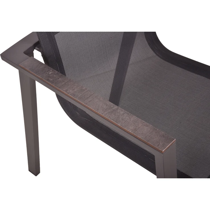 Garten-Sitzgruppe ENZO 7-tlg. - Kunststoff, Dunkelgrau | Gartenmöbel-Set Gartengarnitur Garten-Essgruppe mit Stapelstühlen und Esstisch ausziehbar – Bild 6