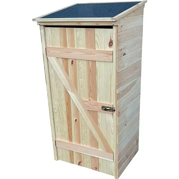 Promadino Geräteschrank Speyer, Holz, Natur, 72,5 x 68,5 x 148 cm, ideal für Gartengeräte, witterungsgeschützt