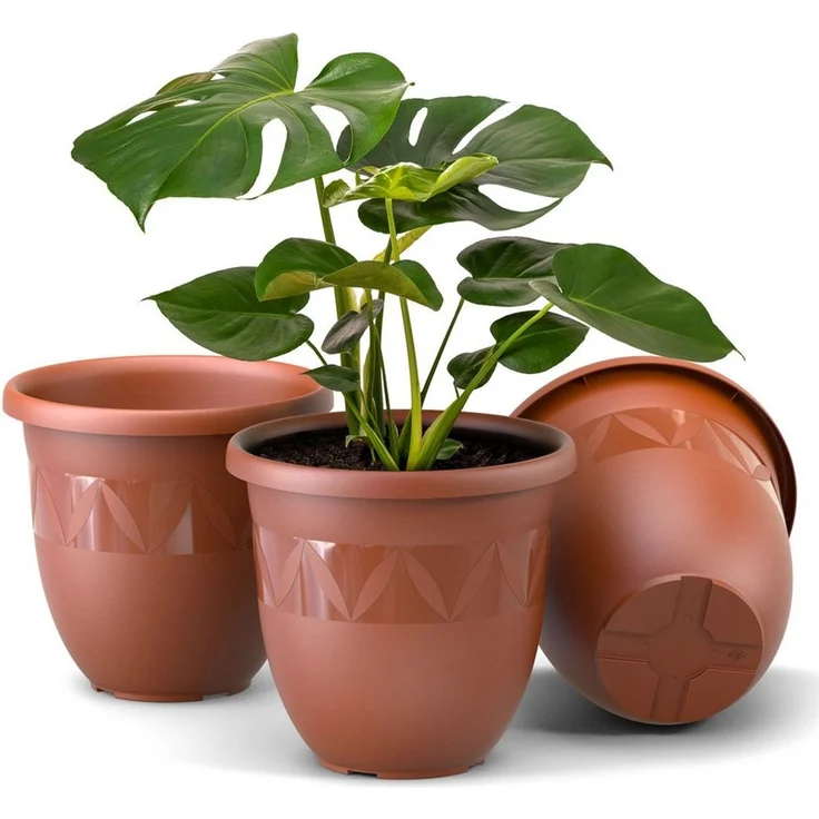 Plastard Pflanzkübel 3er, 5er, 10er Sets, Blumentop, Übertopf, Pflanztopf 15 - 40 cm (3 St), frostbeständig, UV-beständig, witterungsbeständig, langlebig – Bild 5