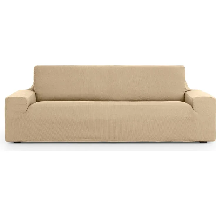 ECOMMERC3 Universal und vielseitiger 2-Sitzer-Sofabezug in Beige, einfach anzubringen, Schutz für Rückenlehne, Sitz und Armlehnen
