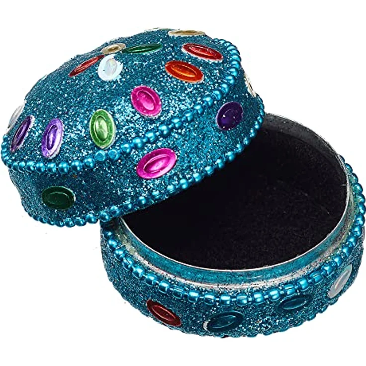 CEPEWA Aufbewahrungsbox Schmuckdose Orient 24er Set Ø4,5cm Schmuckkästchen Dose Box Glitzer – Bild 5