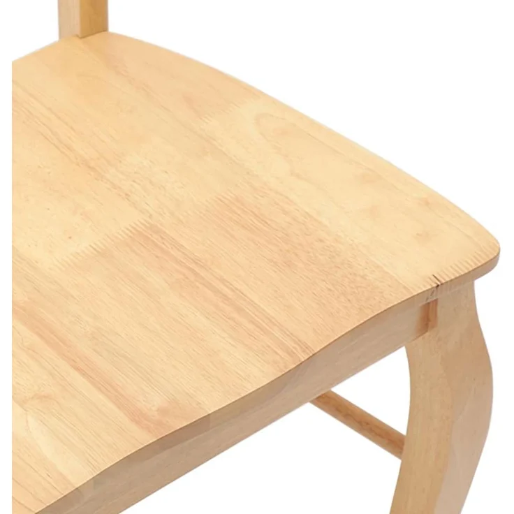 vidaXL Esszimmerstühle 2 Stk. Natur Massivholz Gummibaum 4102494 – Bild 7