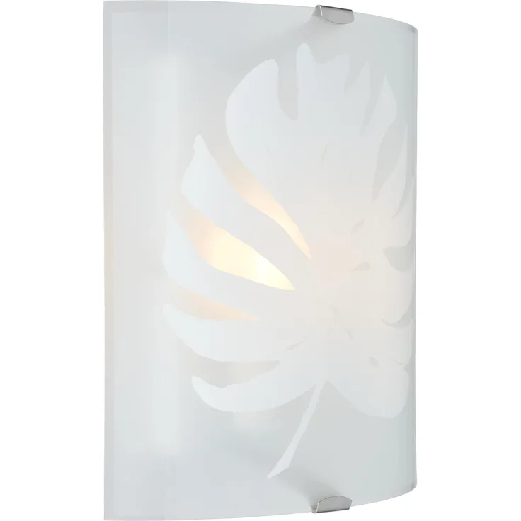 Brilliant Uja Wandleuchte weiß, Glas/Metall, 1x D45, E27, 40 W