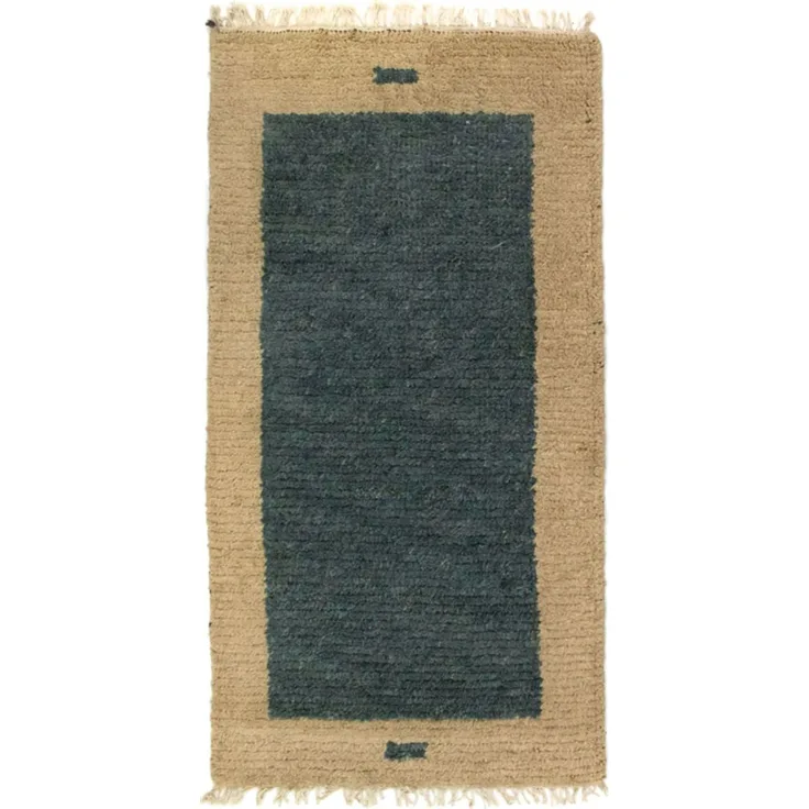 Nepal Teppich 140 x 70 cm - grau