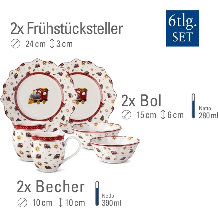 Villeroy & Boch Toy's Delight Frühstücks-Set 6-teilig Lokomotive – Bild 3