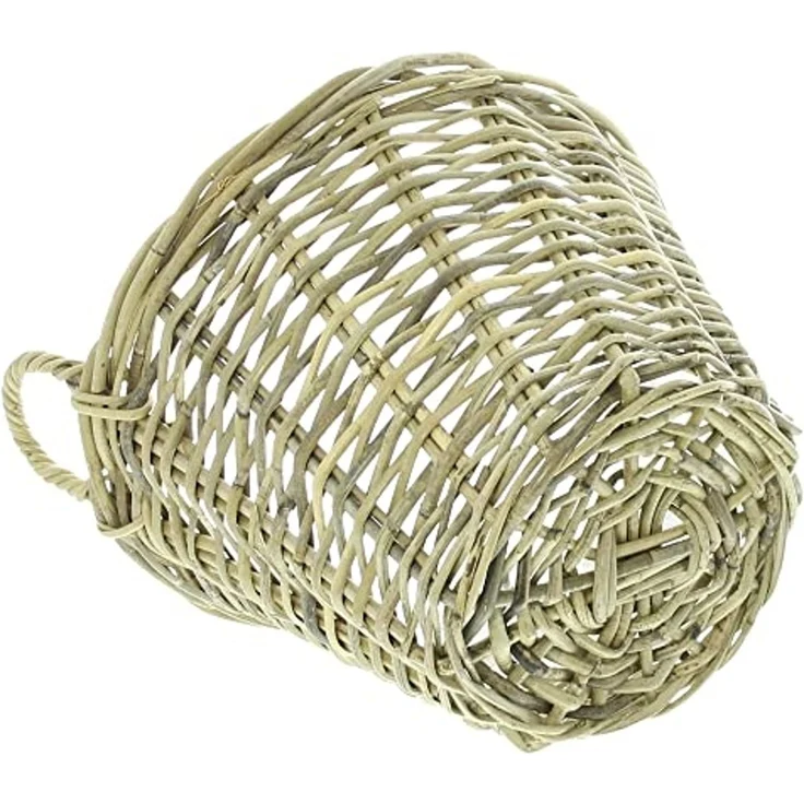 Pflanzkorb Spaltrattan Box Aufbewahrungskorb Schale Korb Flechtkorb Ø 35 cm – Bild 3